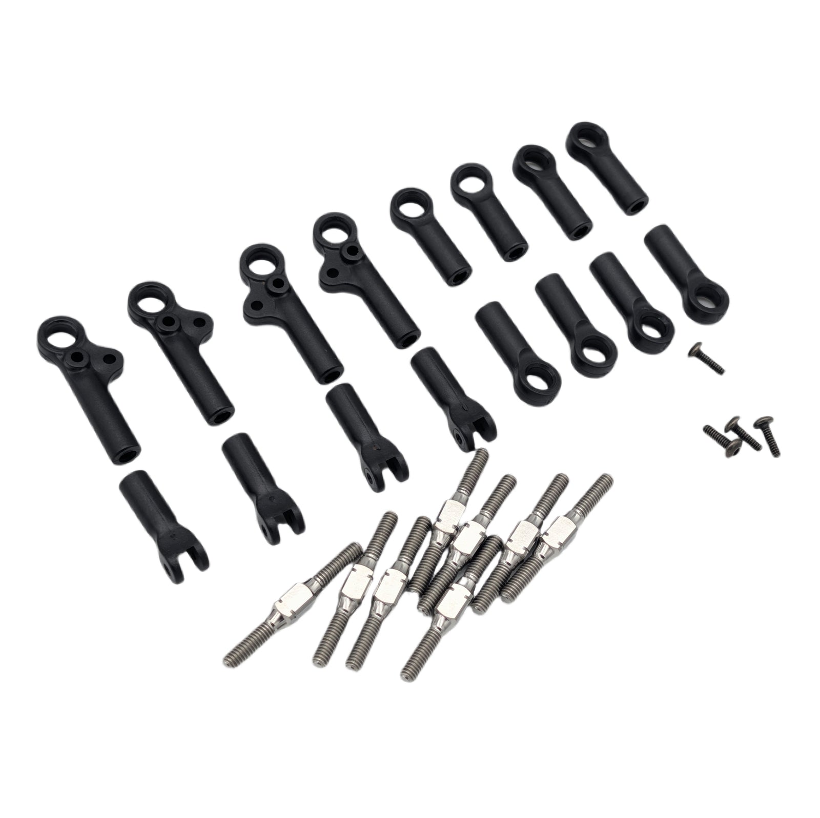 RC MAKER 10022 - 4.8mm Turnbuckle Upper Arm Set (Raw Titanium)