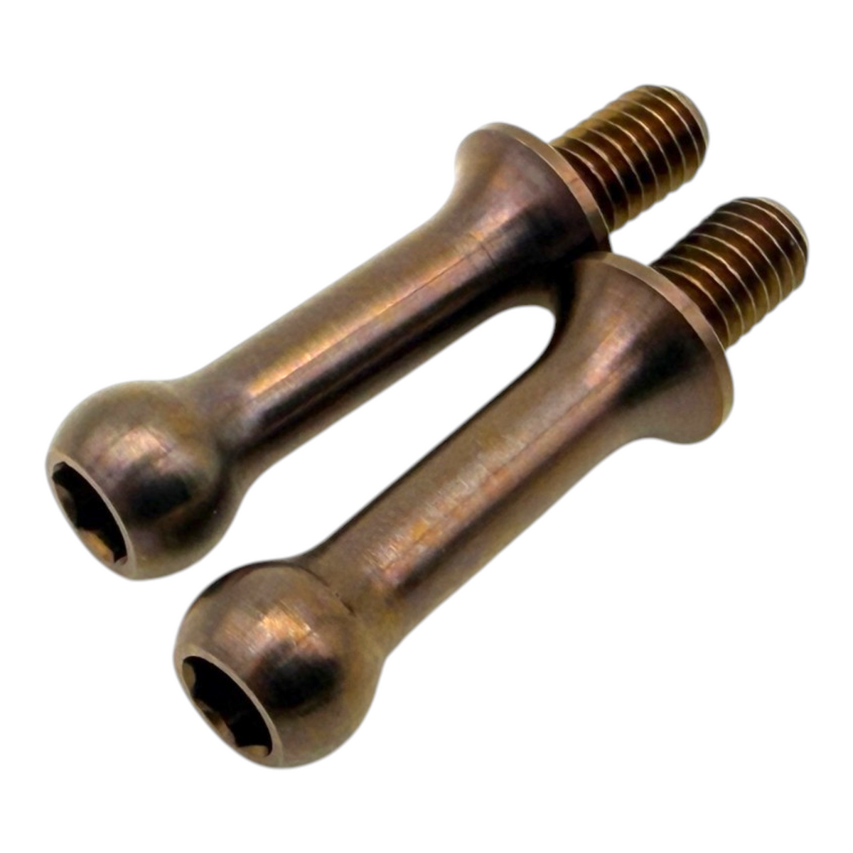 RC MAKER 14203 - Gr. 5 Titanium Long Link Ball-Stud (+2mm) (2)