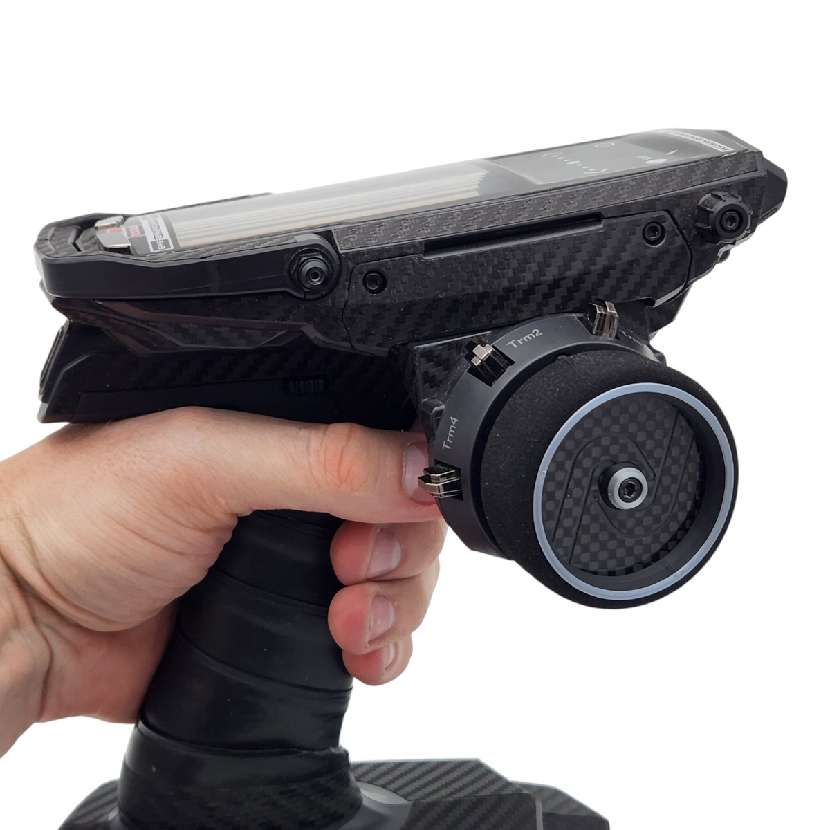 INOV8 3DX Carbon Steering Wheel for Sanwa M17/MT44/MT5 (Silver)