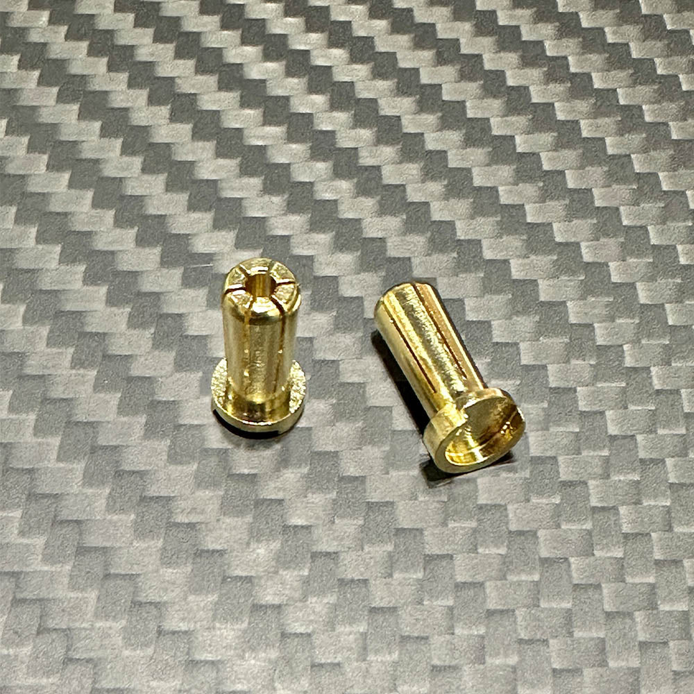 Team Zombie 5mm plated male tube plug SHORT (2)