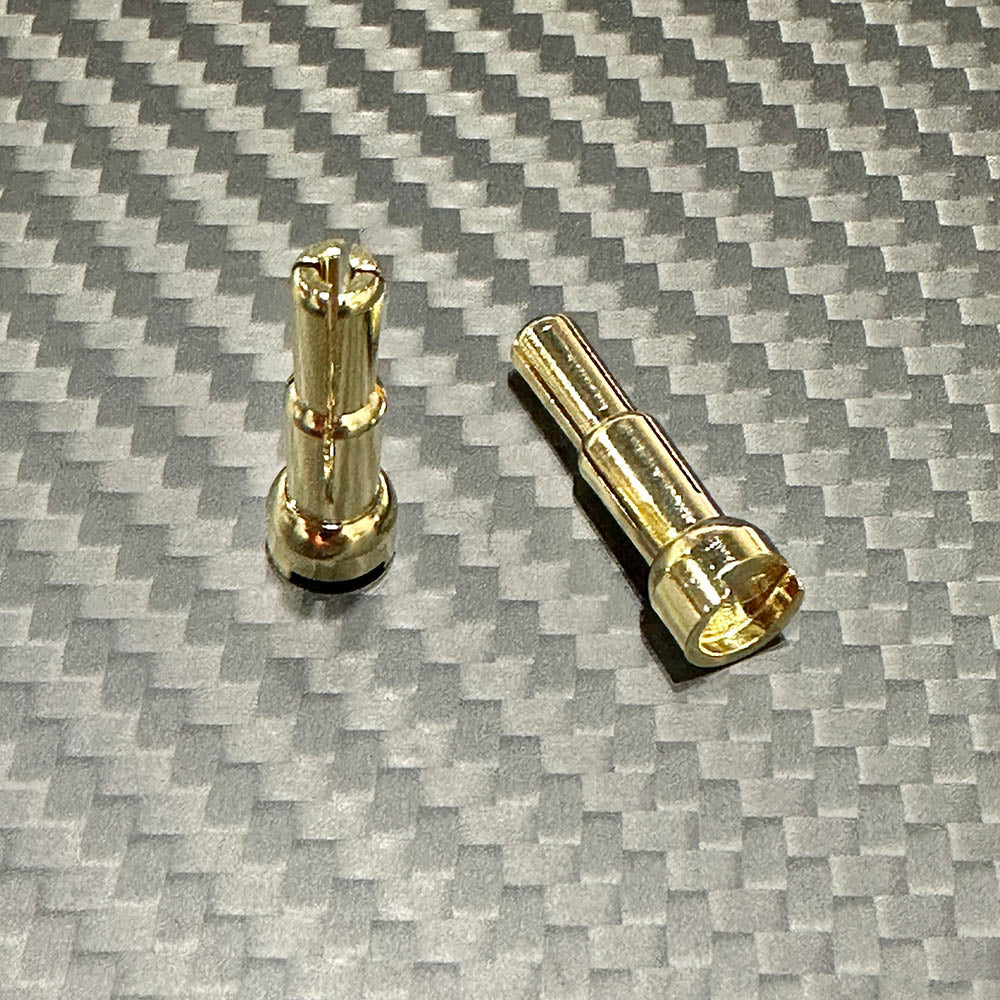 Team Zombie 4/5mm plated male tube plug (2)