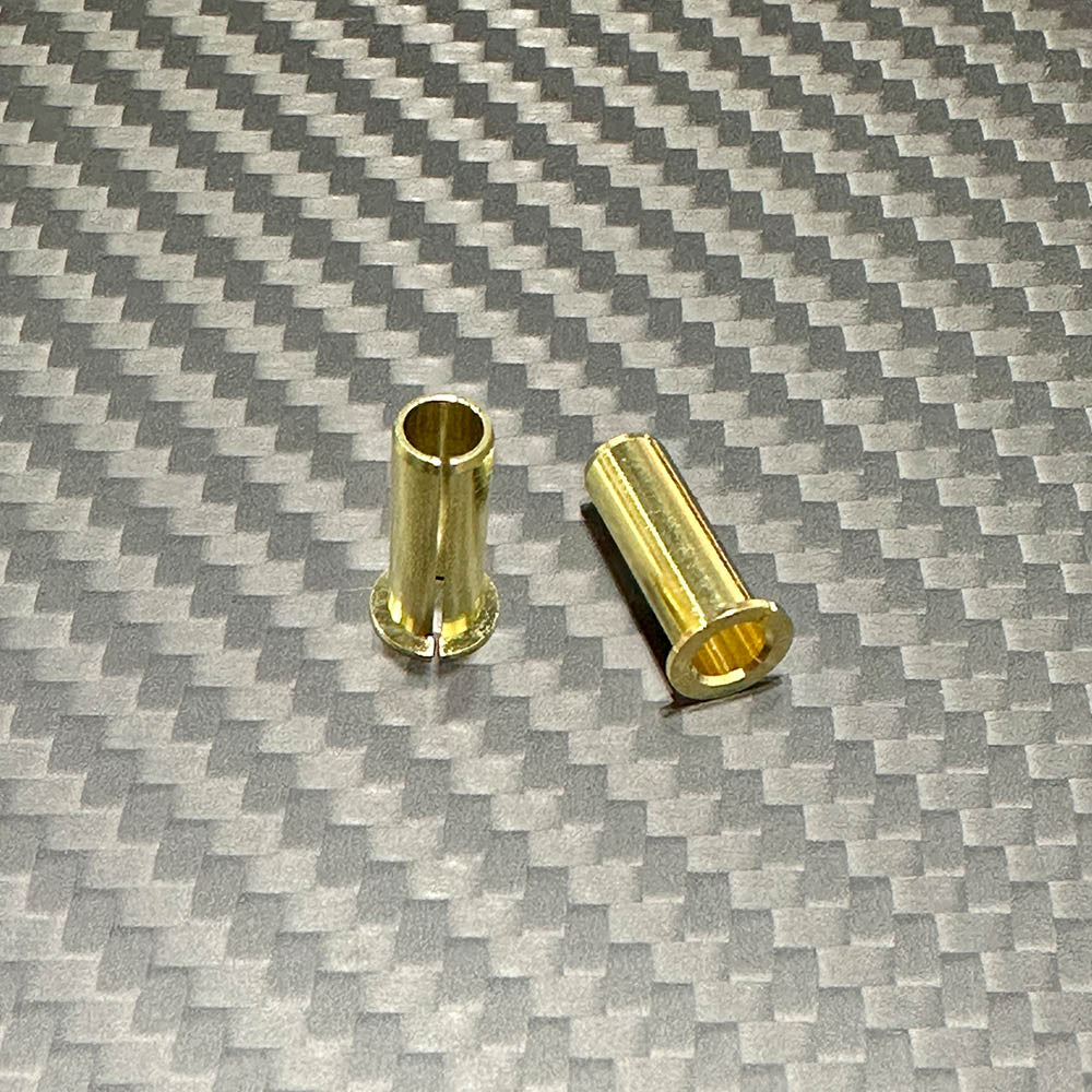 Team Zombie 5mm plated male tube plug adaptor for 4mm female (2)