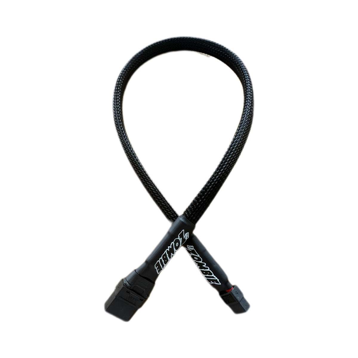 Team Zombie XT90, XT60 500mm 10awg power supply cable half wrap (FULL BLACK)