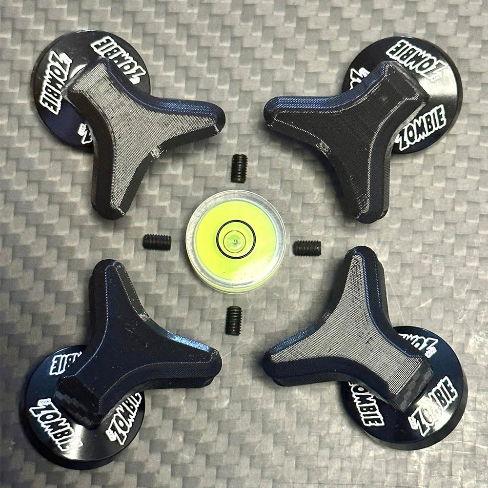 Team Zombie Set up board leveling kit for Team Zombie dry/forged carbon setup board As seen in TITC