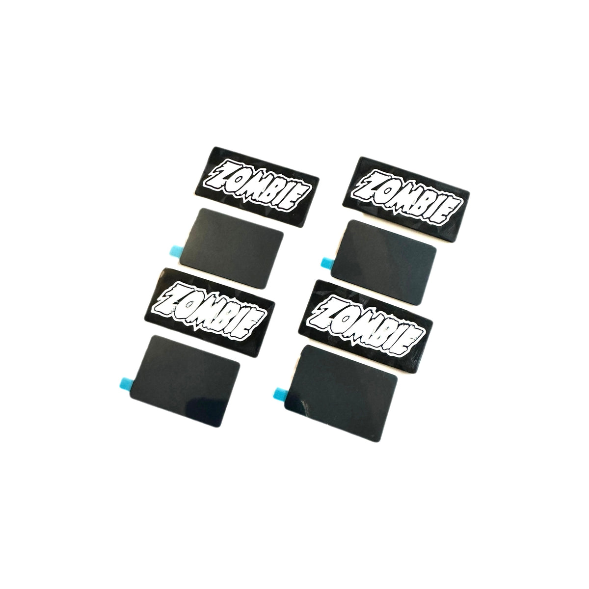 FORGED CARBON STYLE Wing Endplates for 1/10th EP Onroad - Team Zombie Logo