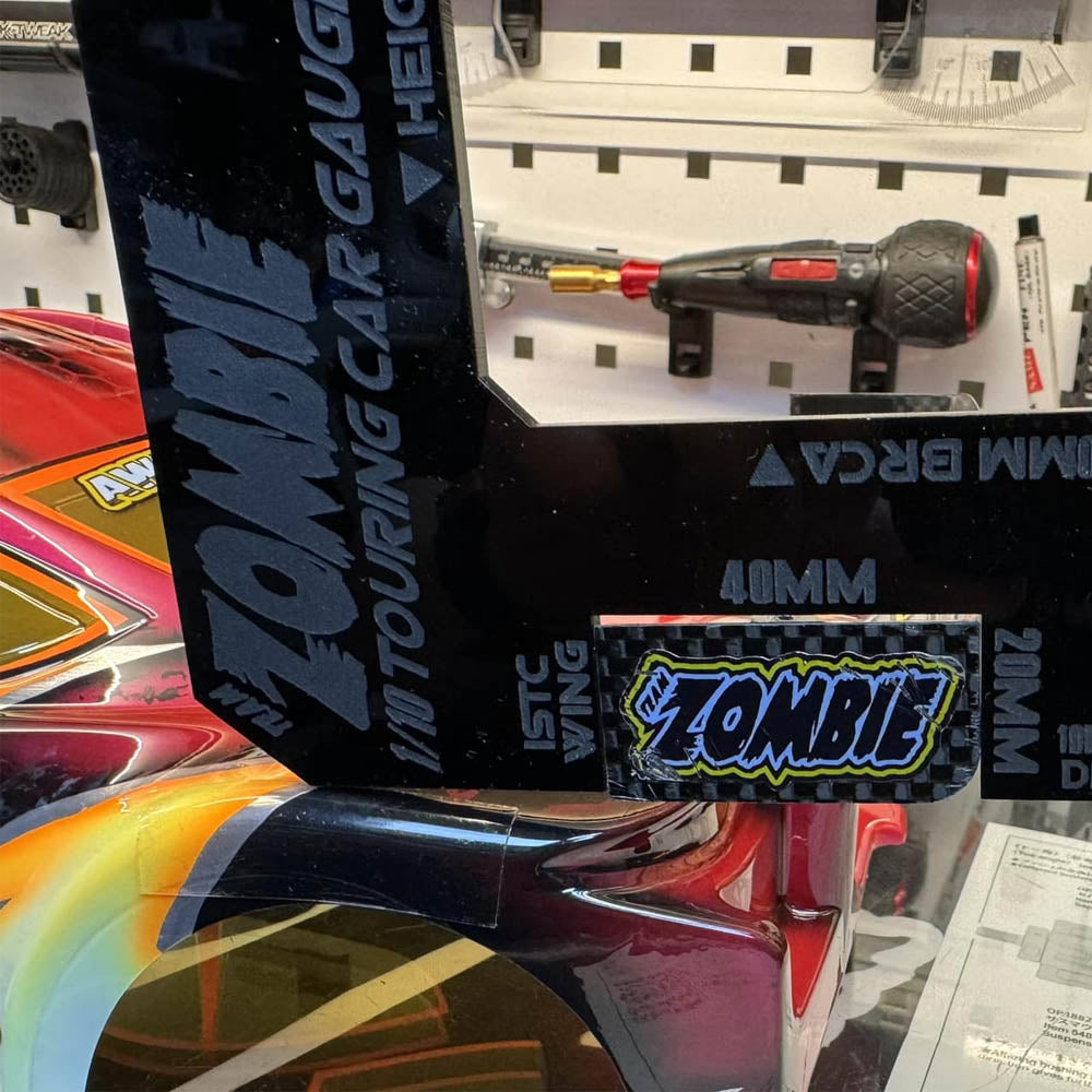 Team Zombie acrylic ISTC/BRCA 1/10 touring car body &amp; side wing guage 115mm roof height