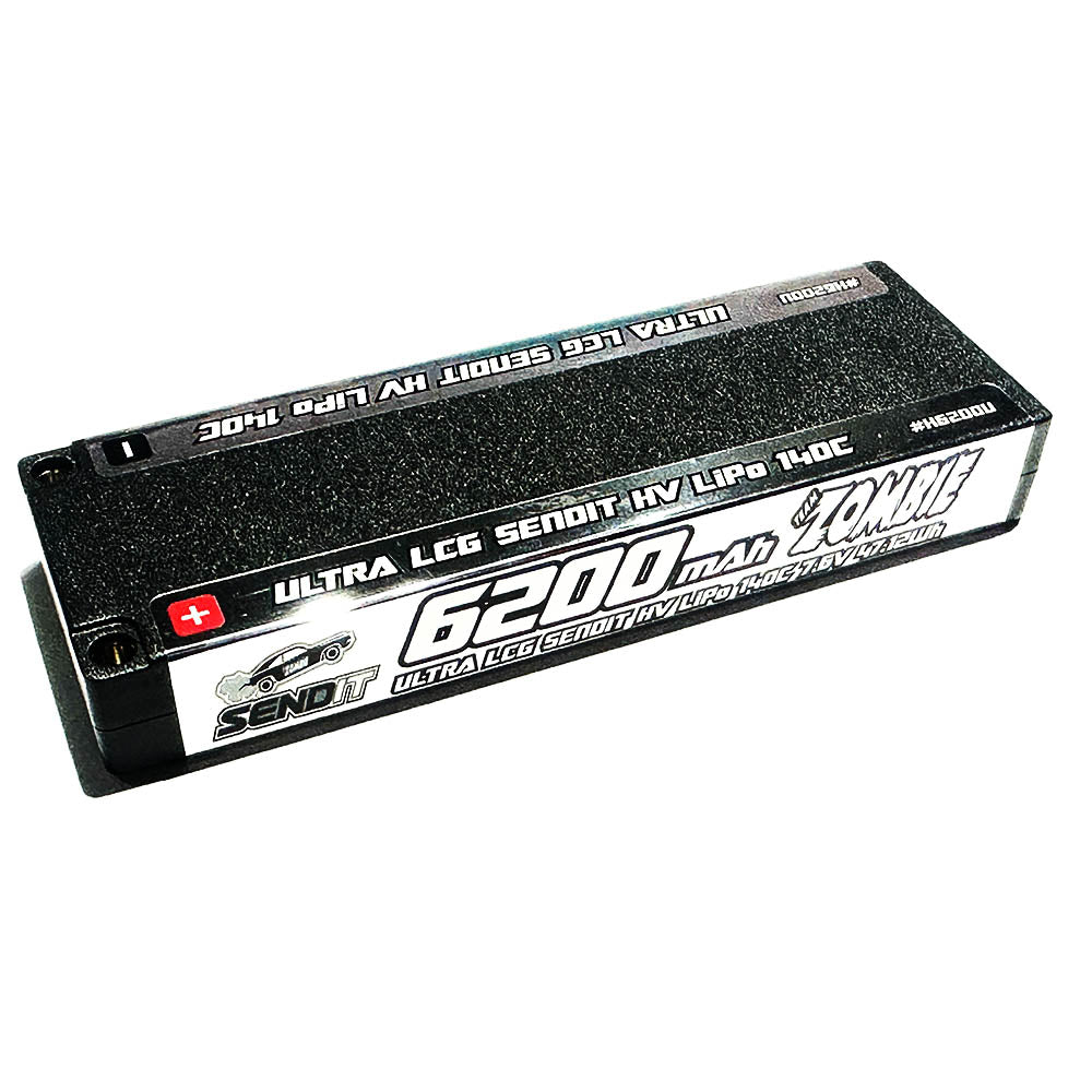 Team Zombie SENDIT 6200mAh 7.6v HV 140c Ultra LCG EFRA, BRCA ROAR APPROVED