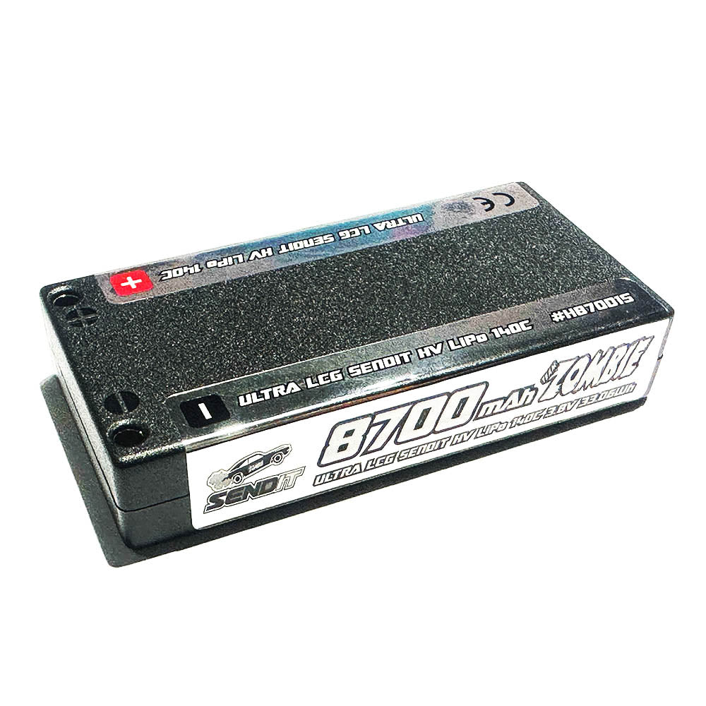Team Zombie SENDIT 8700mAh 3.8v HV 140c 1/12 pancar 1 cell ULCG shortie EFRA, BRCA ROAR APPROVED