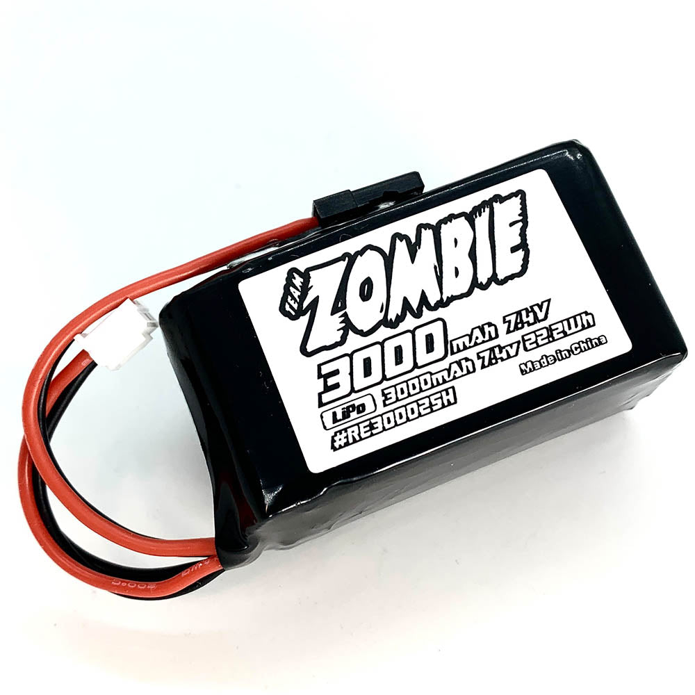 Team Zombie 3000mAh 7.4v receiver hump pack fits Kyosho MP